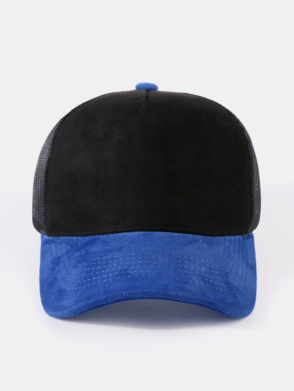 Vintage Faux Suede Mesh Trucker Hat