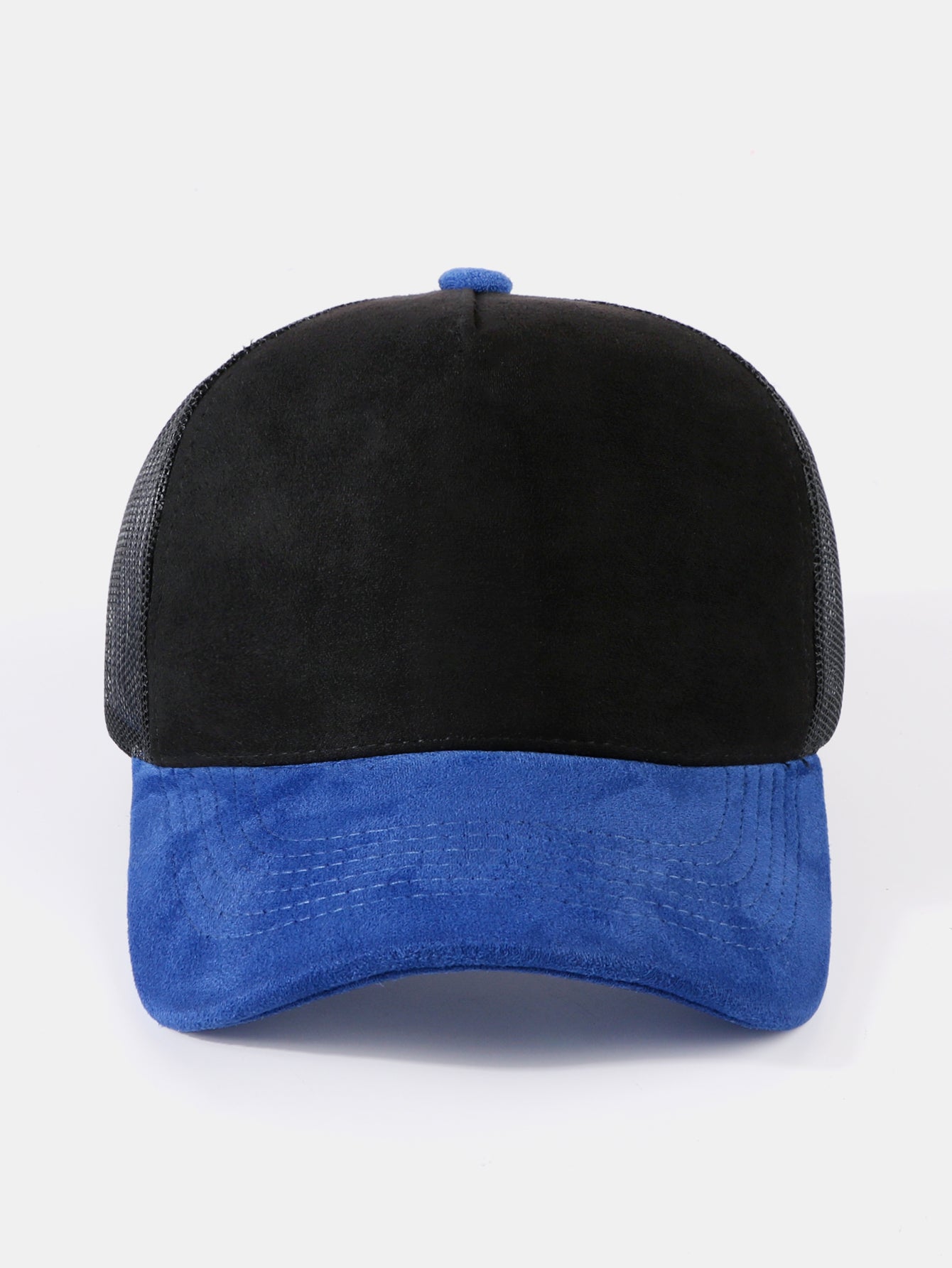 Vintage Faux Suede Mesh Trucker Hat