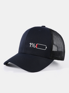1% Battery Print Mesh Baseball Cap