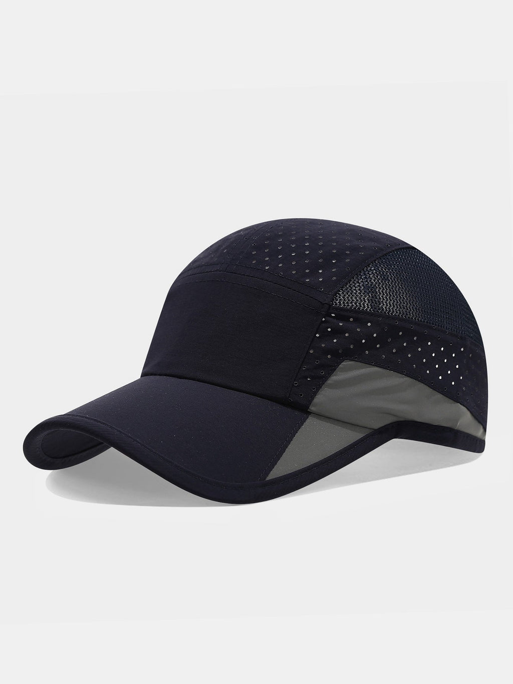 Quick Dry Vented Athletic Cap | Perforated Mesh Spliced Low Profile Lightweight Adjustable Running Sports Hat