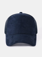 Vintage Faux Suede Mesh Trucker Hat