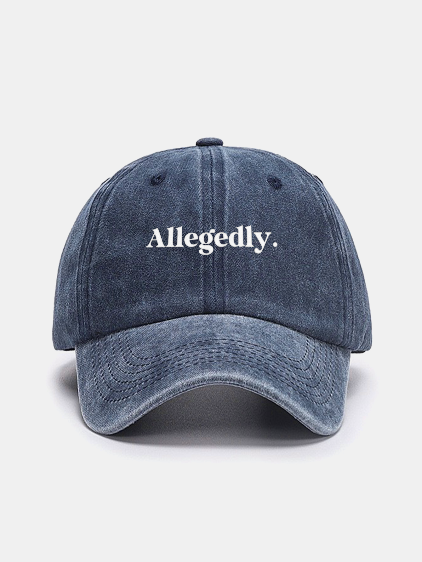 Allegedly Print Washed Baseball Cap