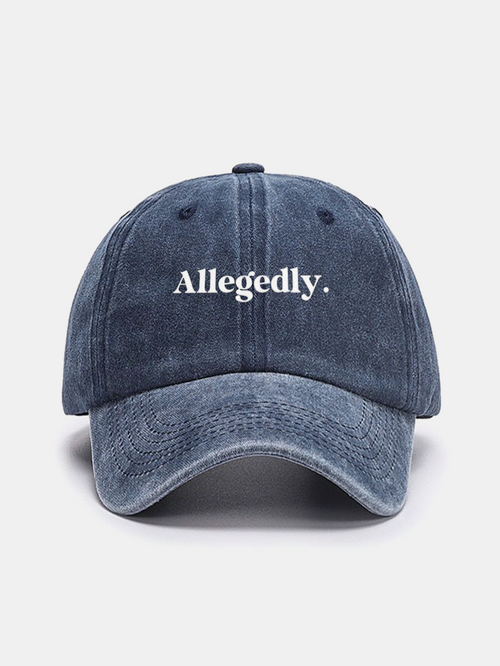 Allegedly Print Washed Baseball Cap