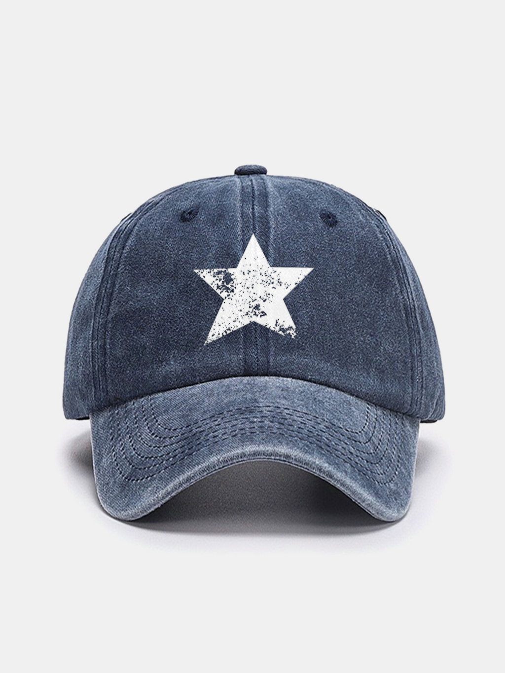 Star Print Washed Baseball Cap