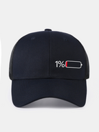 1% Battery Print Mesh Baseball Cap