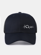 Musical Heartbeat Print Mesh Baseball Cap