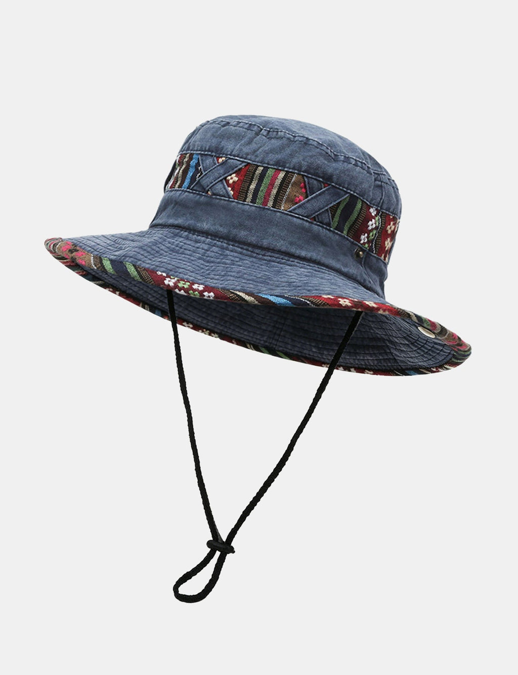 Vintage Boonie Bucket Hat With Tribal Jacquard Band