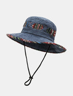 Vintage Boonie Bucket Hat With Tribal Jacquard Band