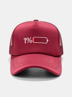 1% Battery Print Mesh Baseball Cap