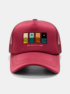 One Day At A Time Print Mesh Baseball Cap