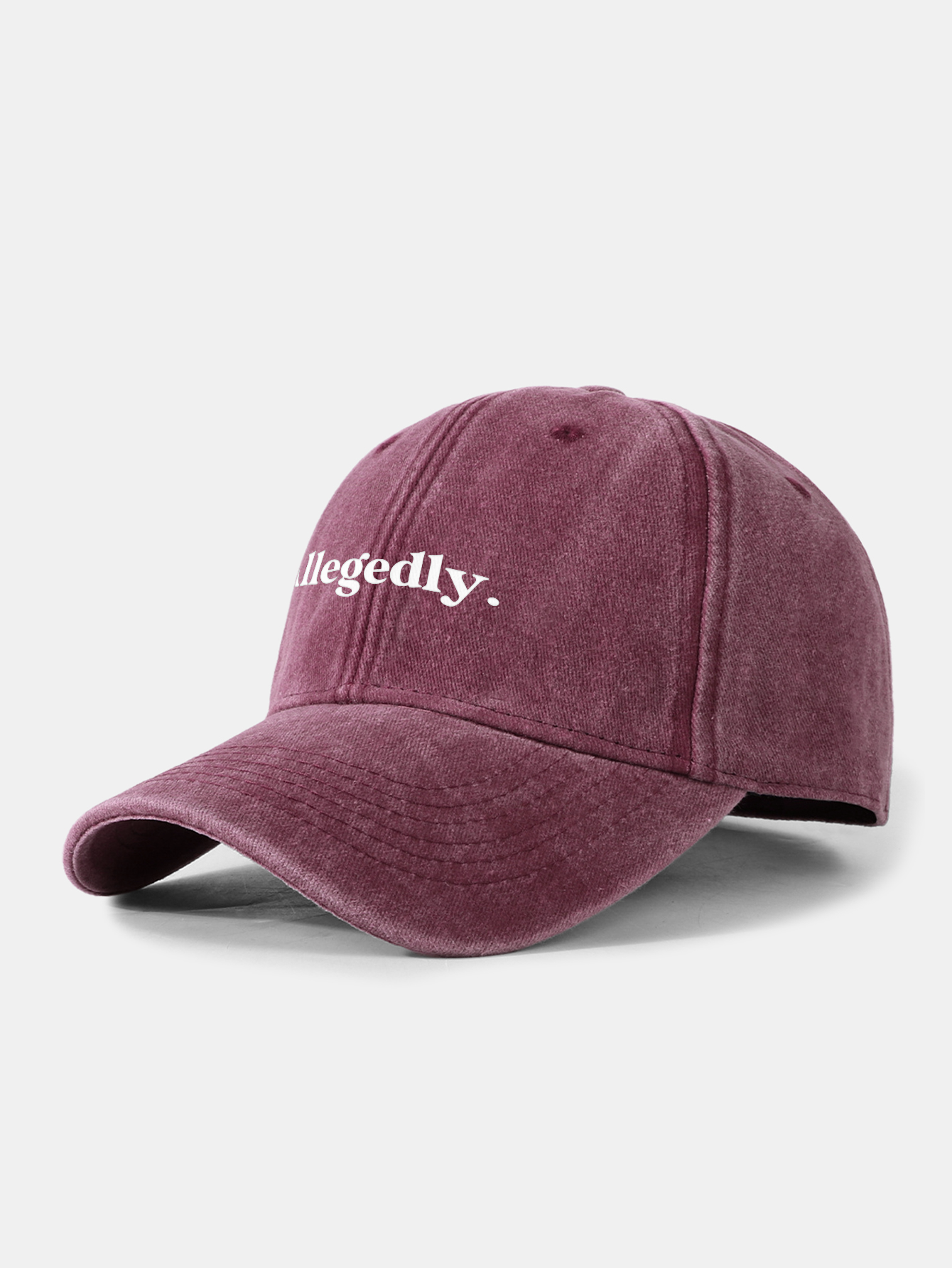 Allegedly Print Washed Baseball Cap