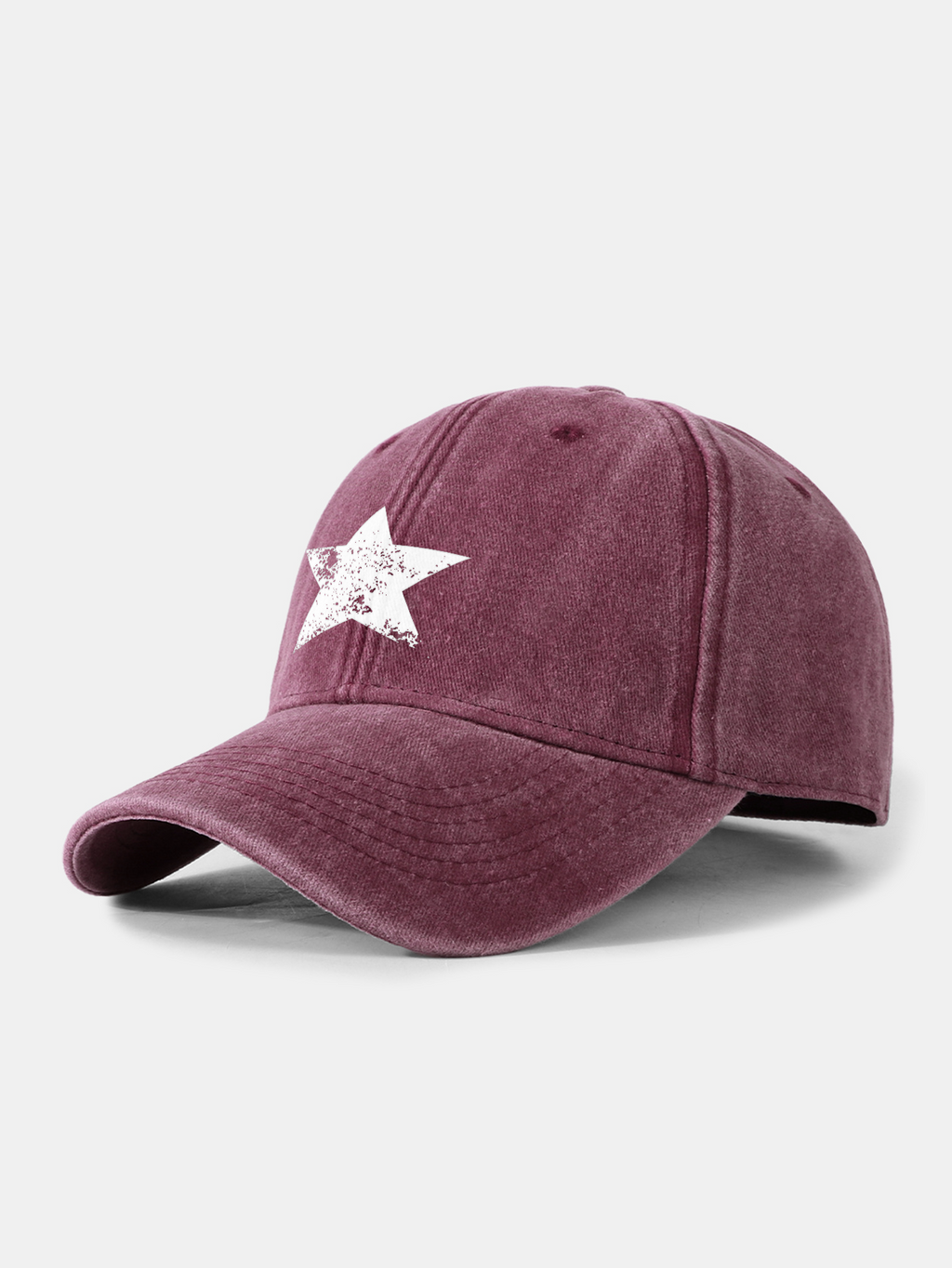Star Print Washed Baseball Cap