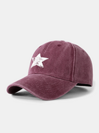 Star Print Washed Baseball Cap