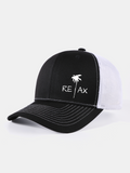 Relax Palm Tree Print Mesh Baseball Cap