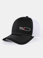 1% Battery Print Mesh Baseball Cap
