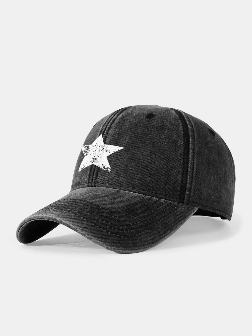 Star Print Washed Baseball Cap