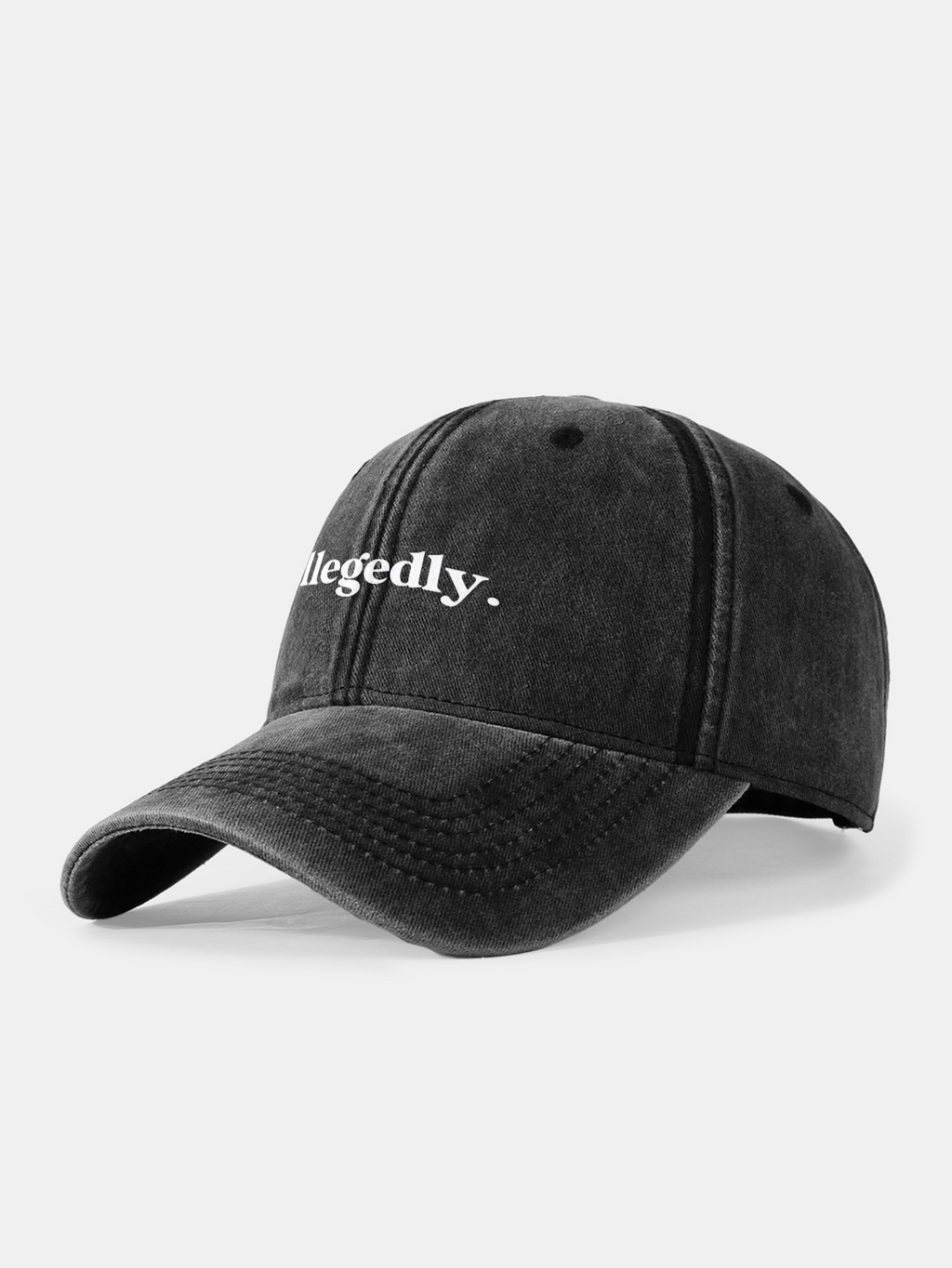 Allegedly Print Washed Baseball Cap