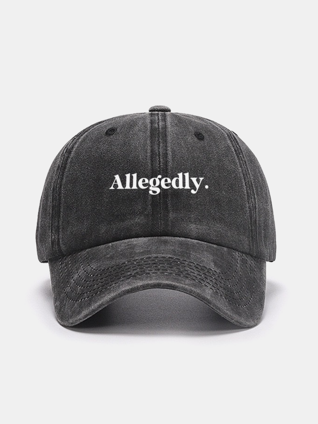 Allegedly Print Washed Baseball Cap
