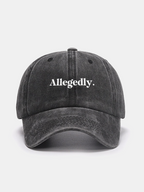 Allegedly Print Washed Baseball Cap
