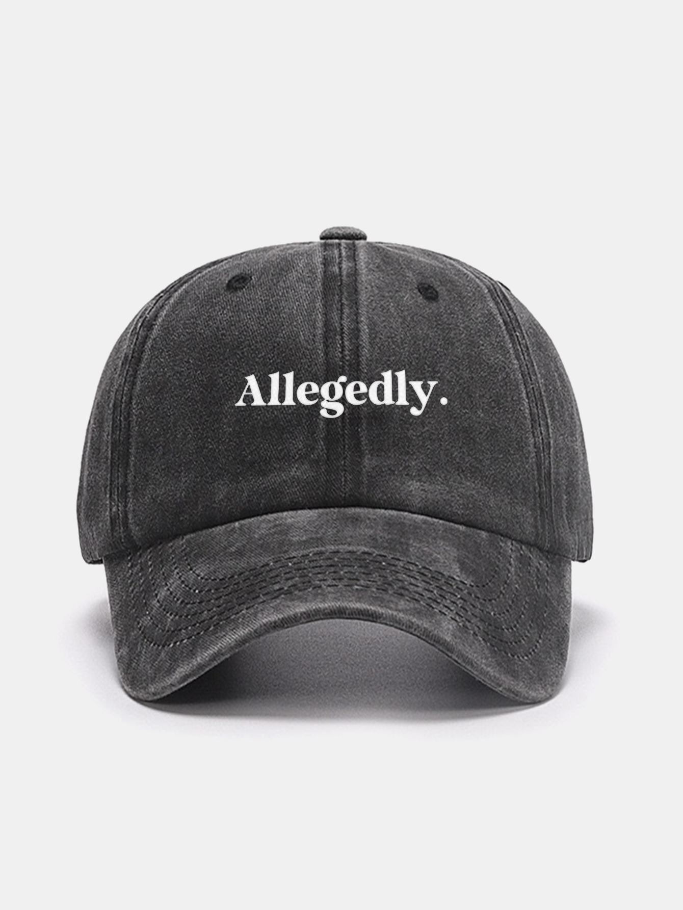 Allegedly Print Washed Baseball Cap