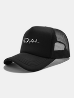 Musical Heartbeat Print Mesh Baseball Cap