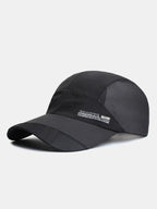 Quick Dry Mesh Back Sports Running Cap - Letter Print Ultra Ventilated Lightweight Adjustable Athletic Hat