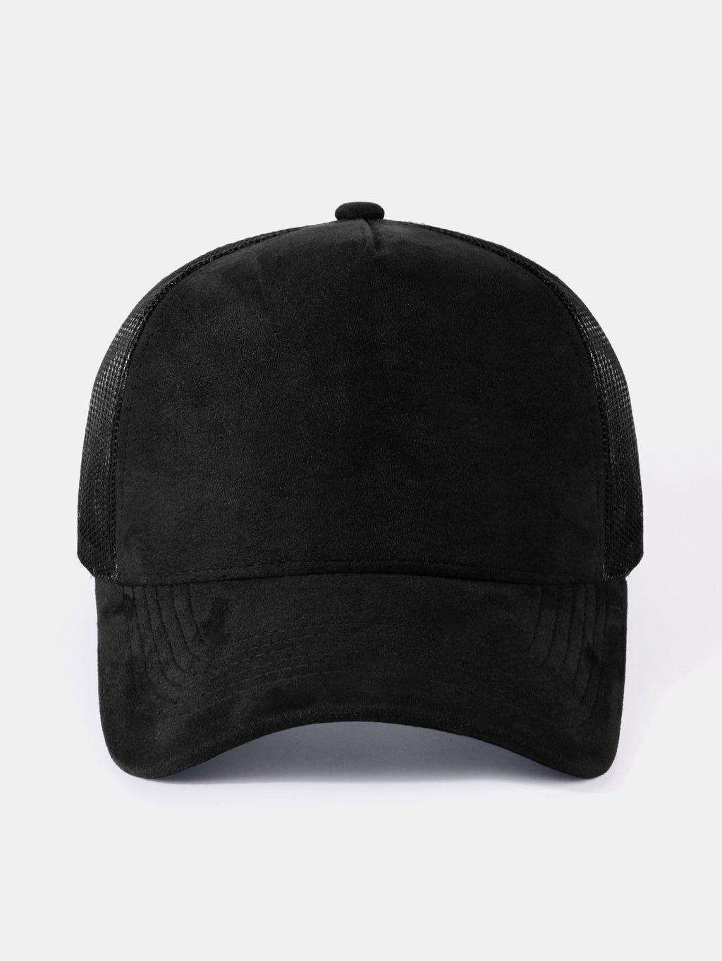 Vintage Faux Suede Mesh Trucker Hat