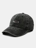 1% Battery Embroidered Washed Baseball Cap