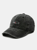 1% Battery Embroidered Washed Baseball Cap