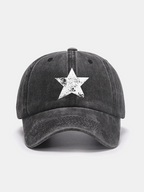 Star Print Washed Baseball Cap