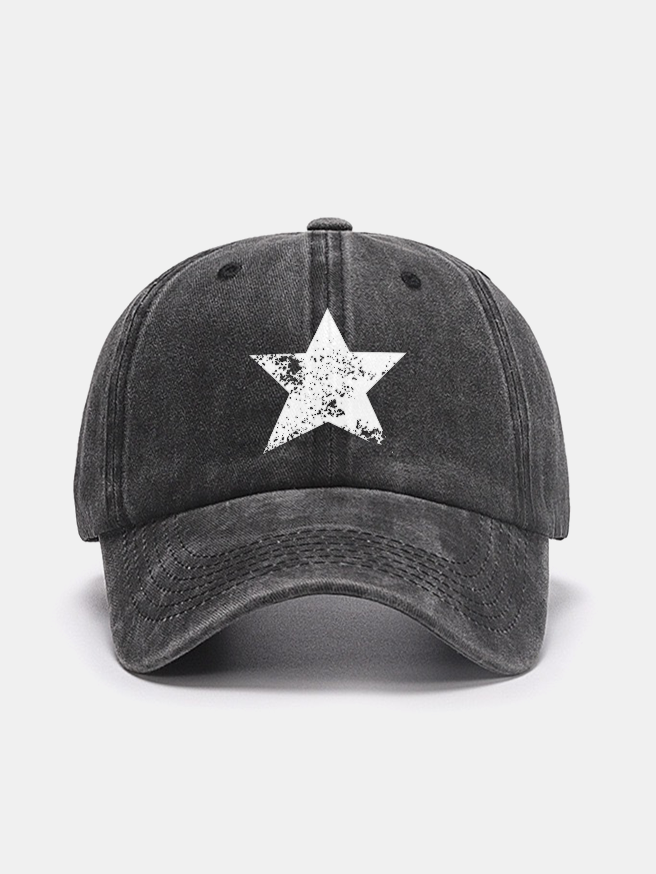 Star Print Washed Baseball Cap