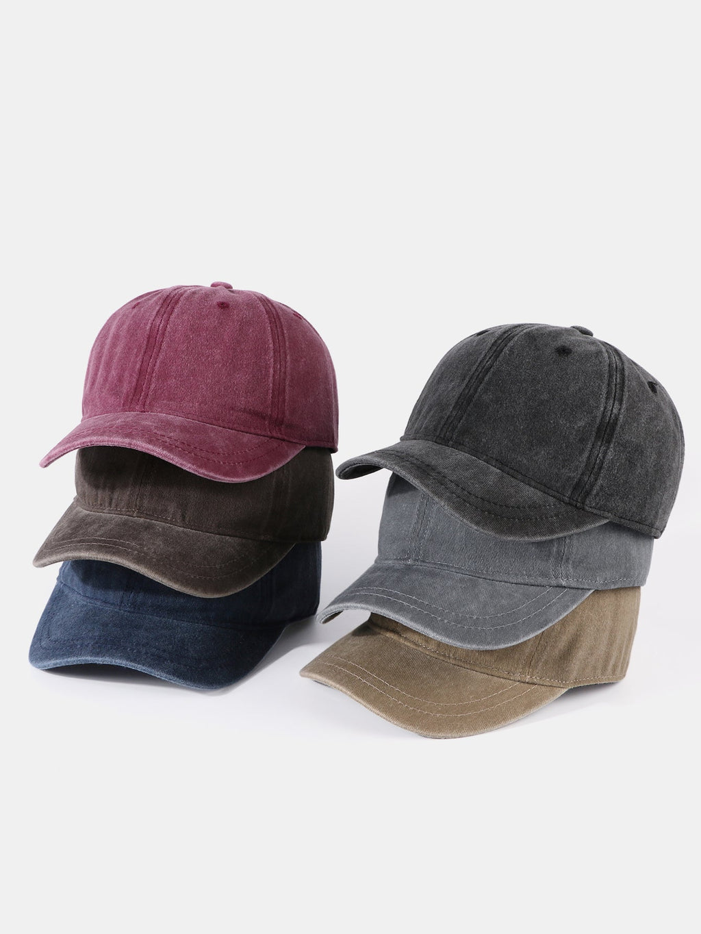 Vintage Washed Short Brim Baseball Cap
