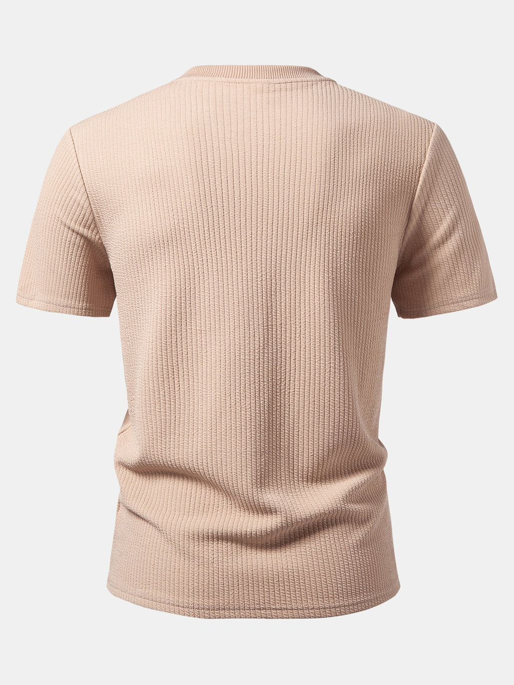 Ribbed Crew Collar T-Shirt & Drawstring Shorts Set