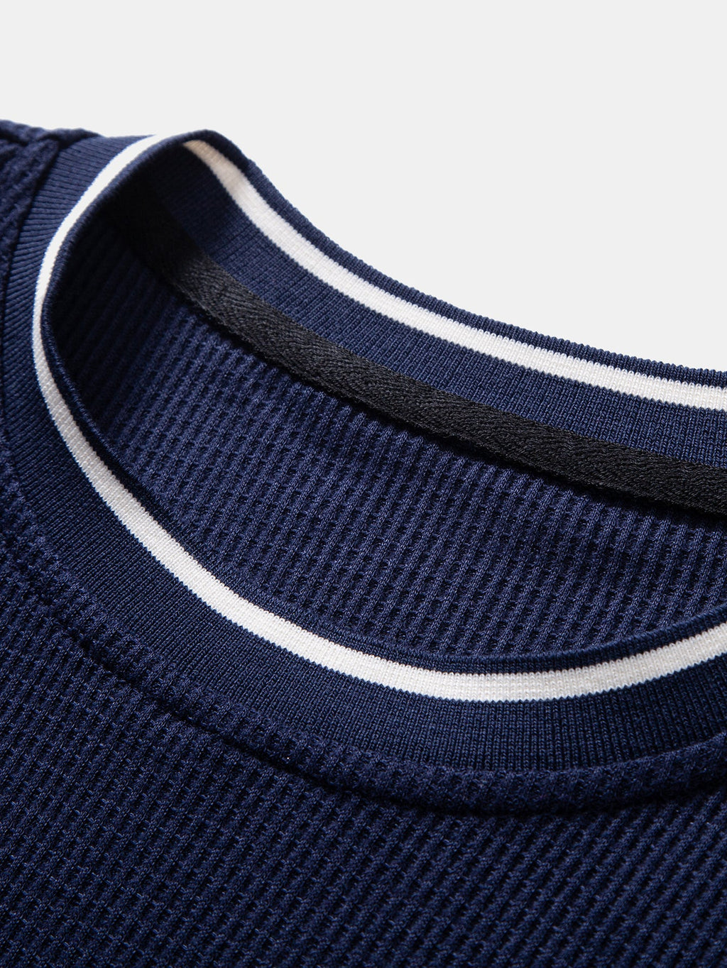 Contrast Trim Waffle Ringer T-Shirt