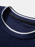 Contrast Trim Waffle Ringer T-Shirt