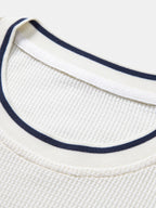 Contrast Trim Waffle Ringer T-Shirt