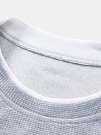 Relax Fit 2 In 1 Waffle Crew Collar T-Shirt & Waffle 7″‌ Shorts