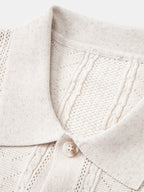 Linen Textured Knit Shirt & Slim Fit Tapered Trousers