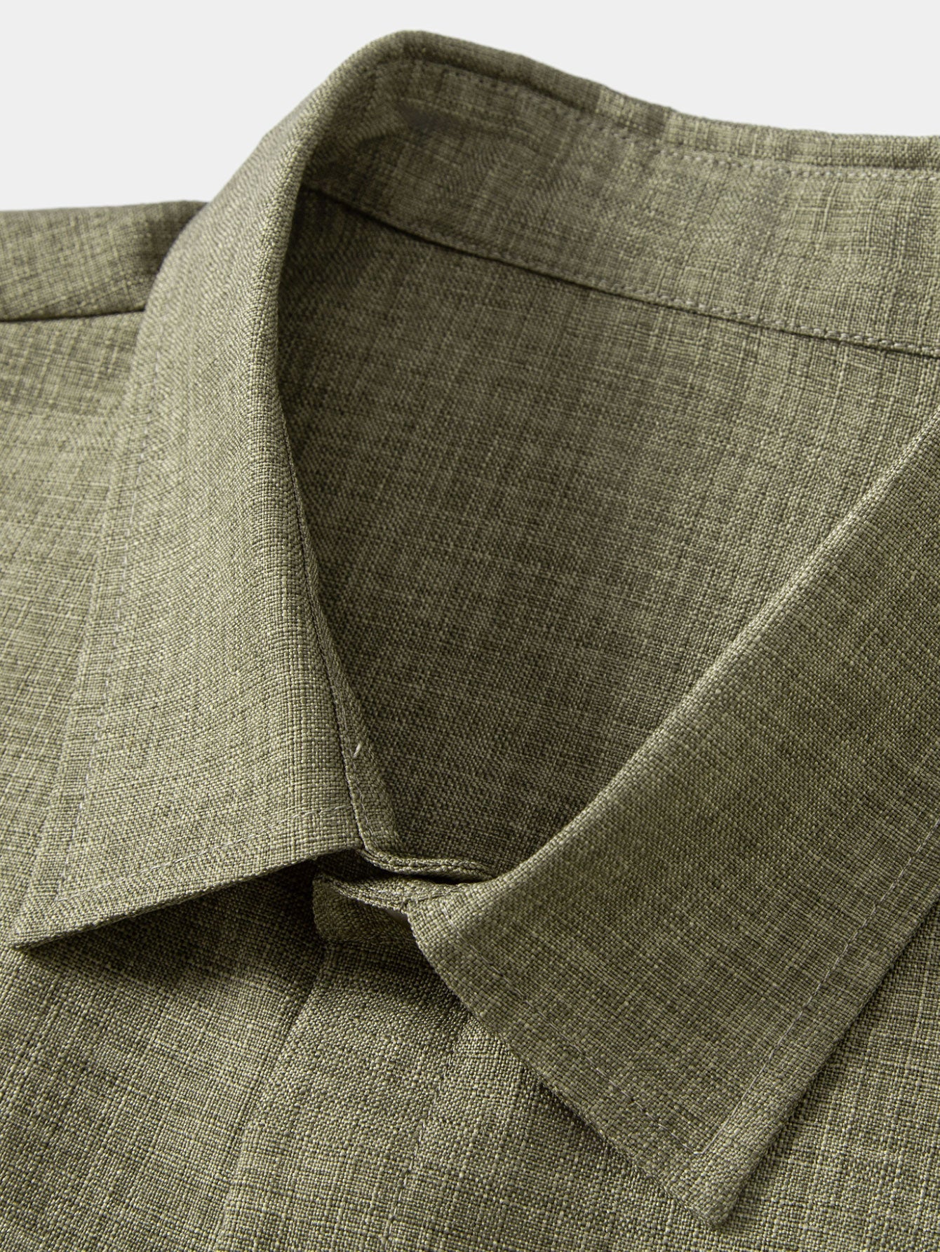 Linen Look Button Up Shirt & Drawstring 7" Shorts
