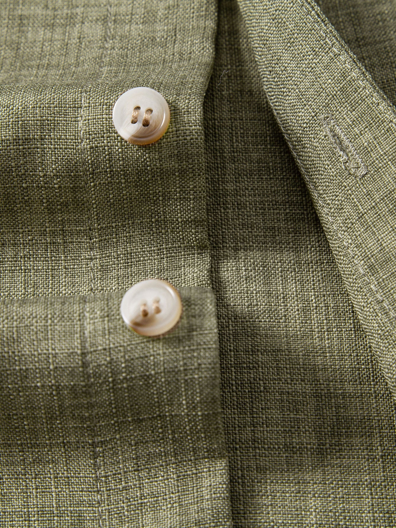 Linen Look Stand Collar Shirt