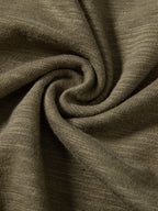 Textured Cotton Henry Collar T-Shirt