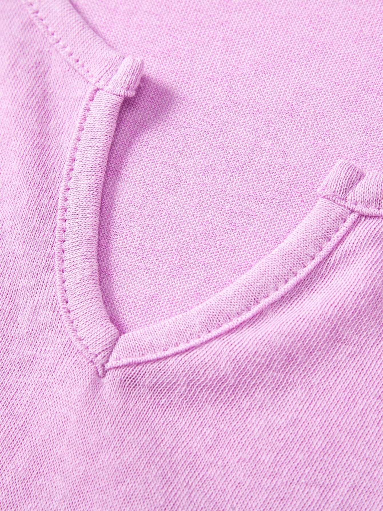Lightweight Linen Look Notched Collar T-Shirt
