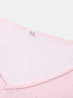 Long Sleeve Lightweight Linen Look V Neck T-Shirt