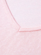Long Sleeve Lightweight Linen Look V Neck T-Shirt