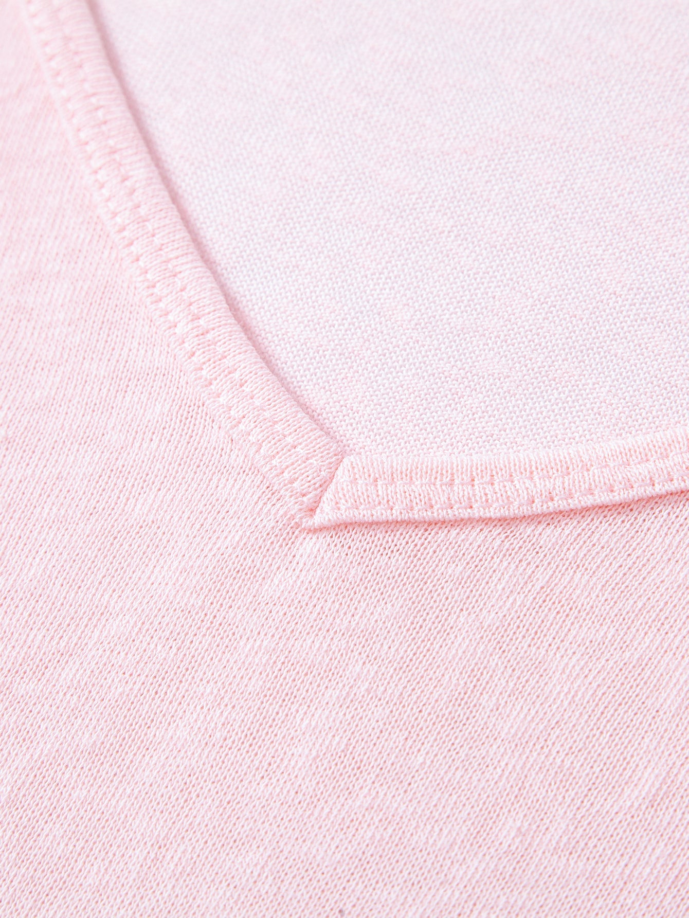 Long Sleeve Lightweight Linen Look V Neck T-Shirt