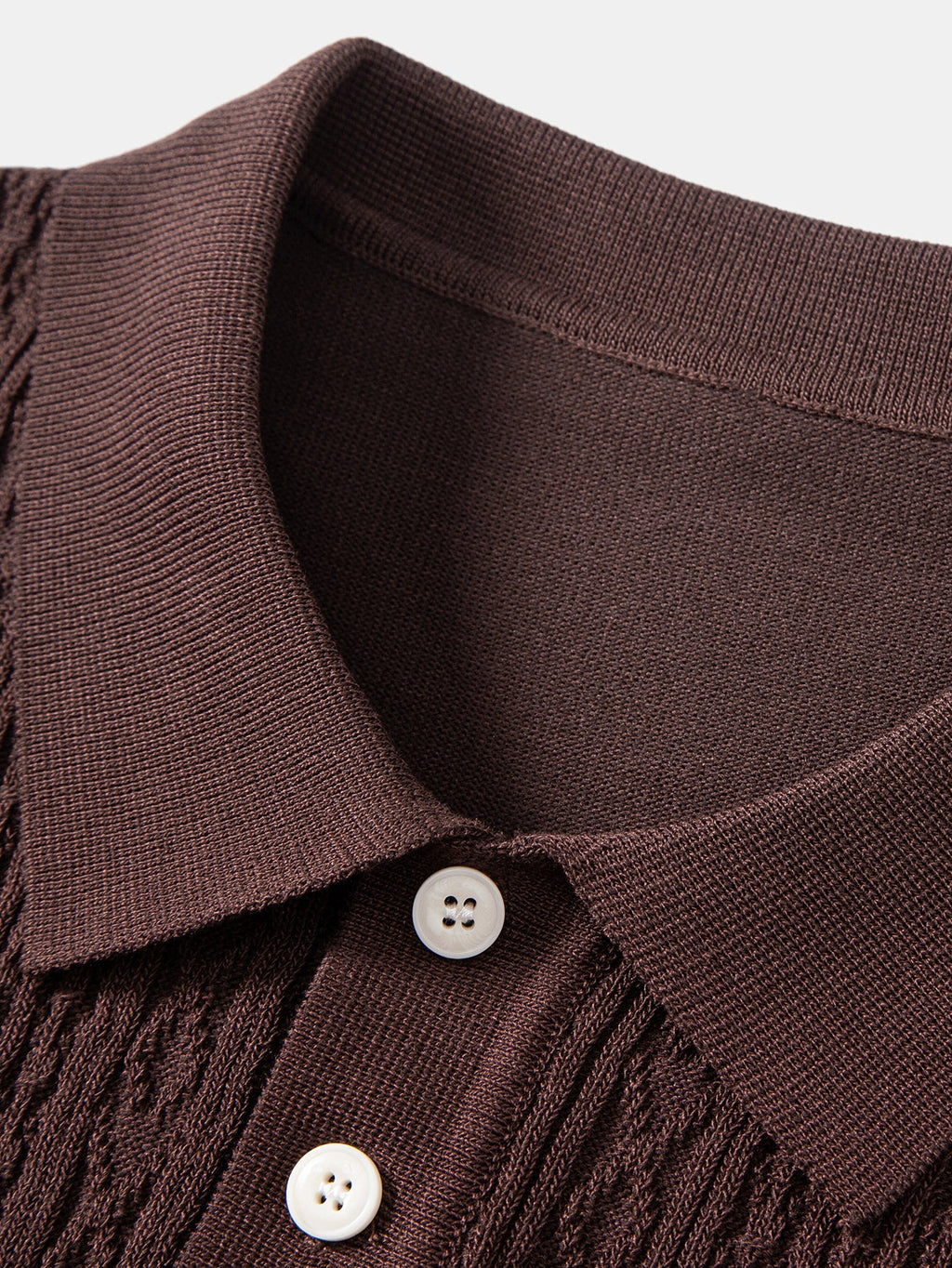 Geometric Jacquard Knit Polo