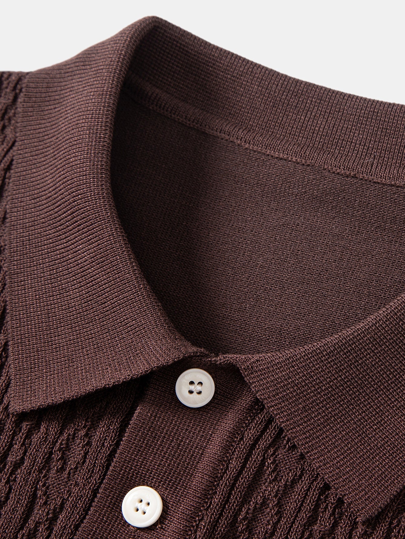 Geometric Jacquard Knit Polo