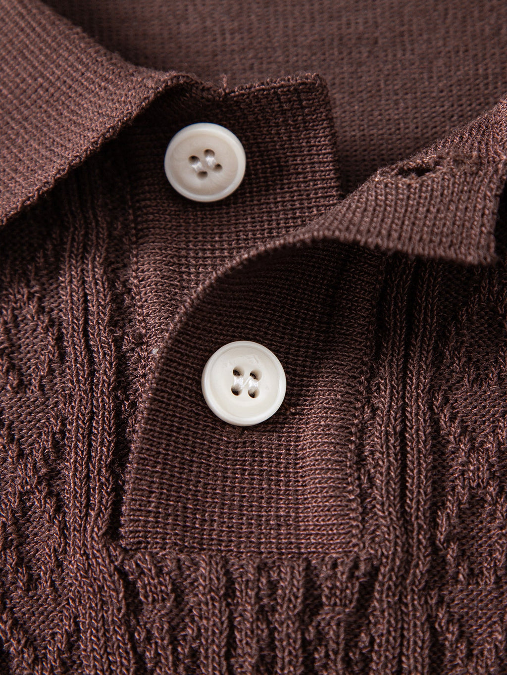 Geometric Jacquard Knit Polo