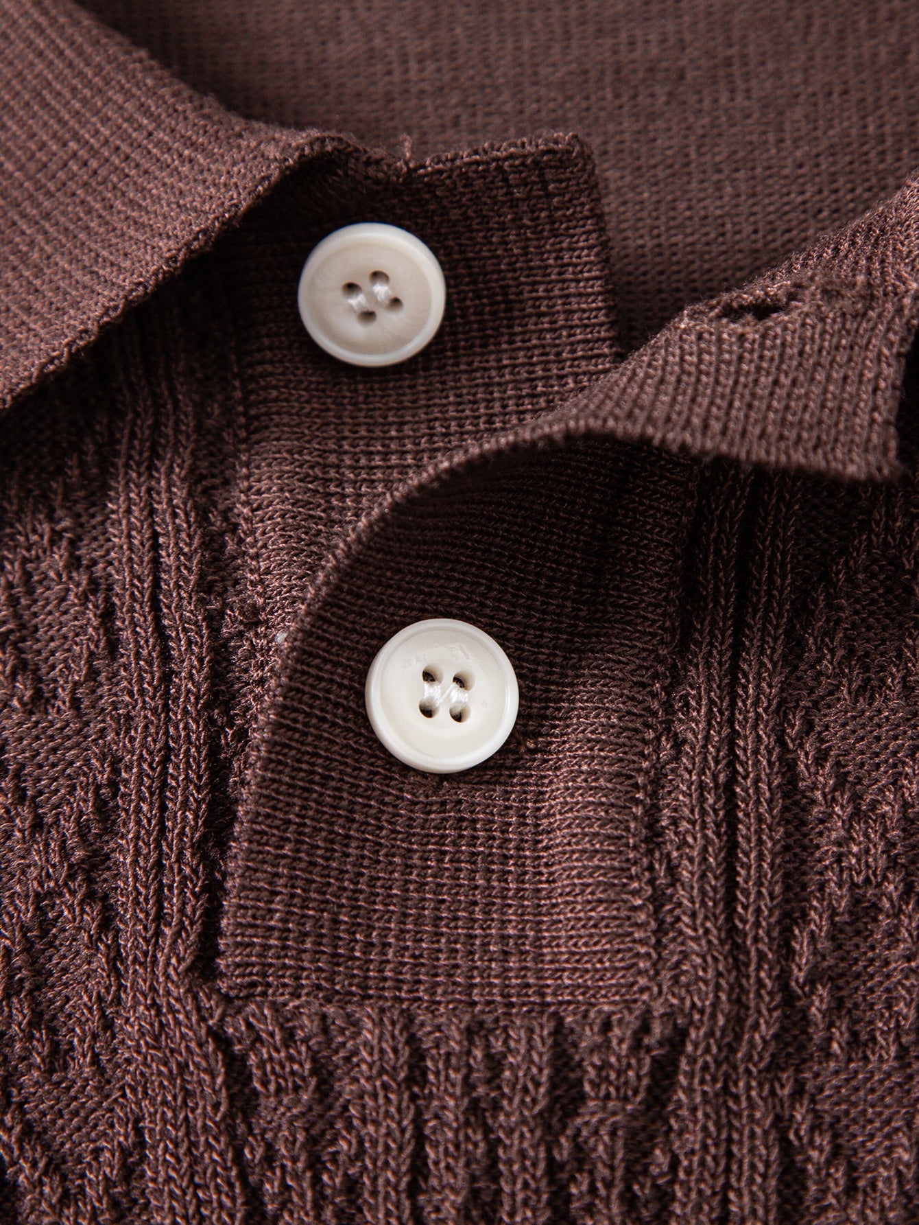 Geometric Jacquard Knit Polo