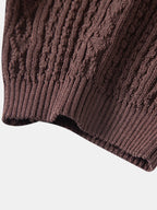 Geometric Jacquard Knit Polo